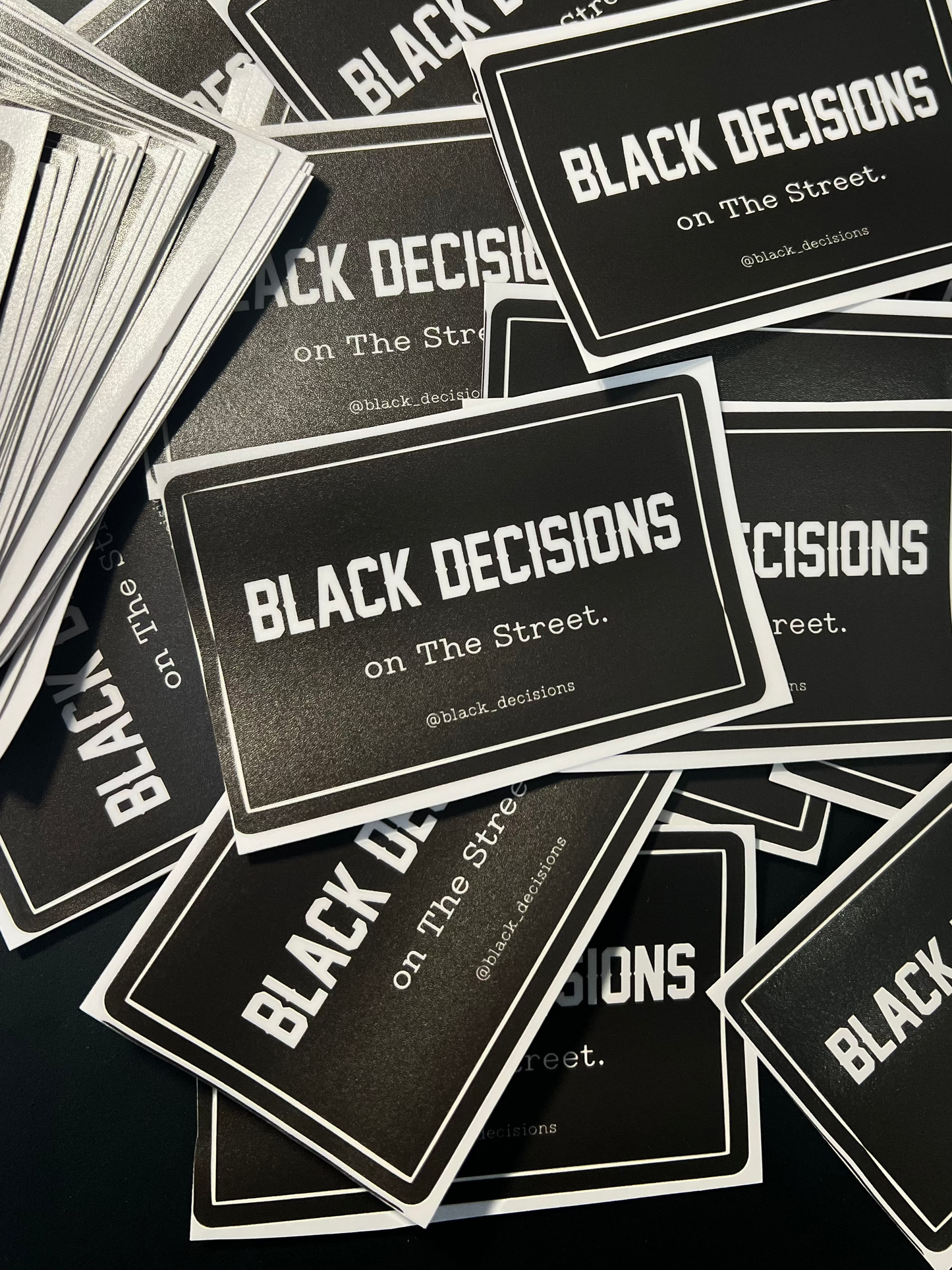 Black Decisions on The Street Sticker